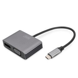 Digitus Adaptateur graphique USB Type-C™ 4K 2 en 1 Mini DisplayPort + VGA