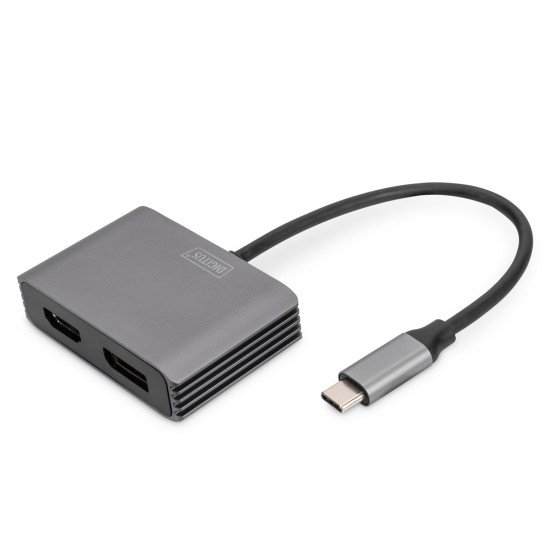 Digitus Adaptateur graphique USB Type-C™ 4K 2 en 1 Mini DisplayPort + HDMI Digitus Adaptateur graphique USB Type-C™ 4K 2 en 1 Mini DisplayPort + HDMI