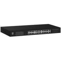 LevelOne GEP-2841 commutateur réseau Géré L2 Gigabit Ethernet (10/100/1000) Connexion Ethernet POE 1U Noir