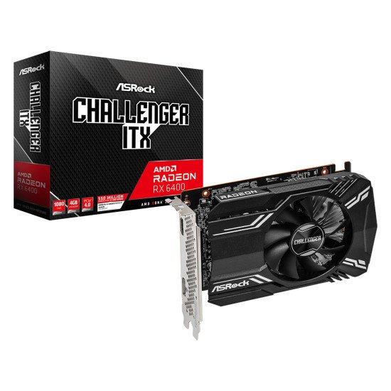 Asrock RX6400 CLI 4G AMD Radeon RX 6400 4 Go GDDR6 Asrock RX6400 CLI 4G AMD Radeon RX 6400 4 Go GDDR6