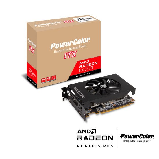 PowerColor AXRX 6400 4GBD6-DH carte graphique AMD Radeon RX 6400 4 Go GDDR6