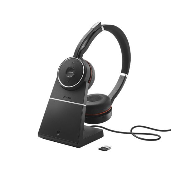 Jabra Evolve 75 Casque Avec fil &sans fil Arceau Appels/Musique Bluetooth Socle de chargement Noir