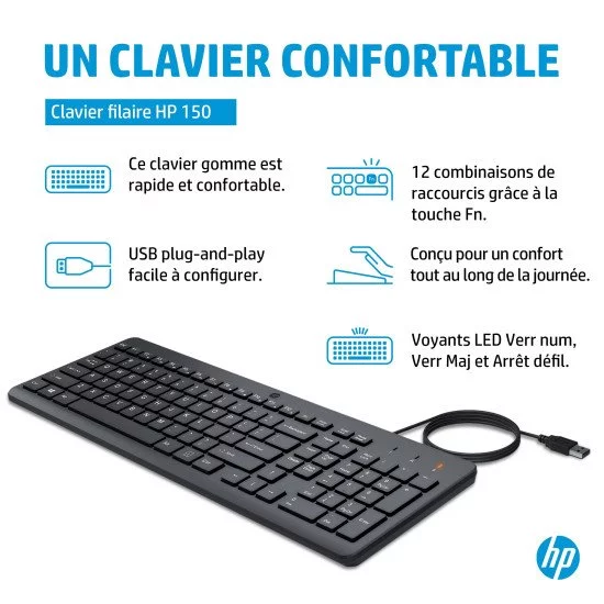 HP Business SLIM Clavier USB : : Informatique