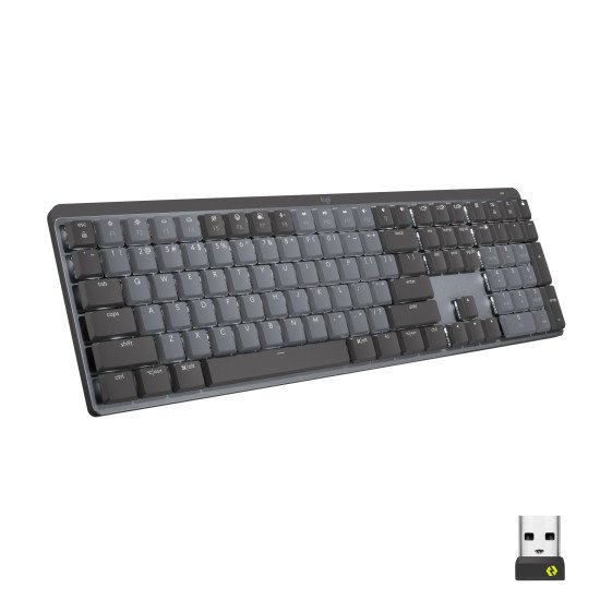 Logitech MX Mechanical clavier RF sans fil + Bluetooth QWERTY US International Graphite, Gris