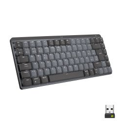 Logitech MX Mini Mechanical clavier RF sans fil + Bluetooth QWERTY US International Graphite, Gris