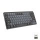 Logitech MX Mini Mechanical clavier RF sans fil + Bluetooth QWERTY US International Graphite, Gris