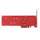 StarTech.com Adaptateur PCIe M.2 - PCIe x8/ x16 vers Double NVMe ou AHCI M.2 SSD - PCI Express 4.0, 7,8 Gbps par Disque, Bifurcation Requise - Carte PCIe Dual M.2 - Compatible Windows/Linux