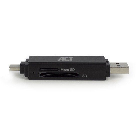 ACT AC6375 lecteur de carte mémoire USB 3.2 Gen 1 (3.1 Gen 1) Noir