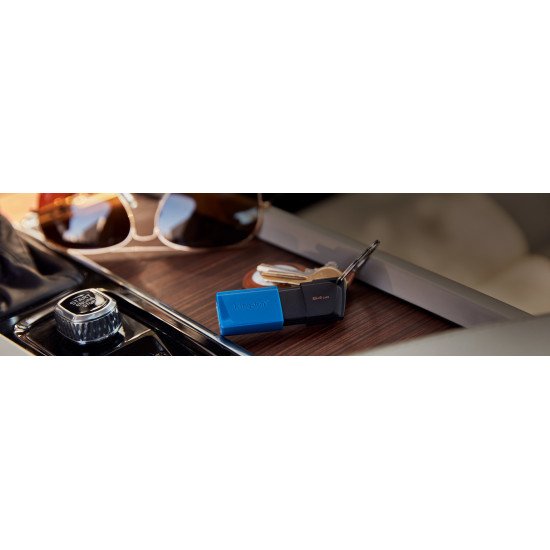 Kingston DataTraveler Exodia M clé USB flash 64 Go USB Type-A 3.2 Gen 1 (3.1 Gen 1) Noir, Bleu