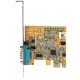 StarTech.com Carte Série PCI Express à 1 port - Carte d'Extension Série PCIe vers RS232 (DB9) - Adaptateur PCIe avec UART 16C1050, Supports Standard ou Profil Bas - Rétention COM, Windows et Linux