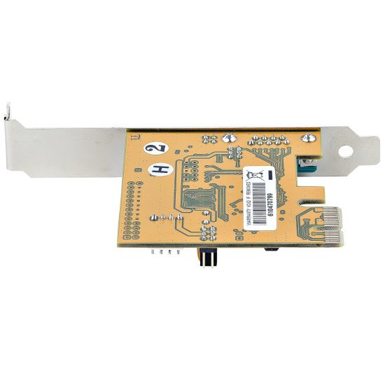 StarTech.com Carte Série PCI Express à 1 port - Carte d'Extension Série PCIe vers RS232 (DB9) - Adaptateur PCIe avec UART 16C1050, Supports Standard ou Profil Bas - Rétention COM, Windows et Linux