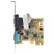 StarTech.com Carte Série PCI Express à 2 ports - Carte d'Extension Série PCIe vers RS232 (DB9) - Adaptateur PCIe avec UART 16C1050, Supports Standard ou Profil Bas - Carte PCIe 2 Ports, Rétention COM, Win et Linux