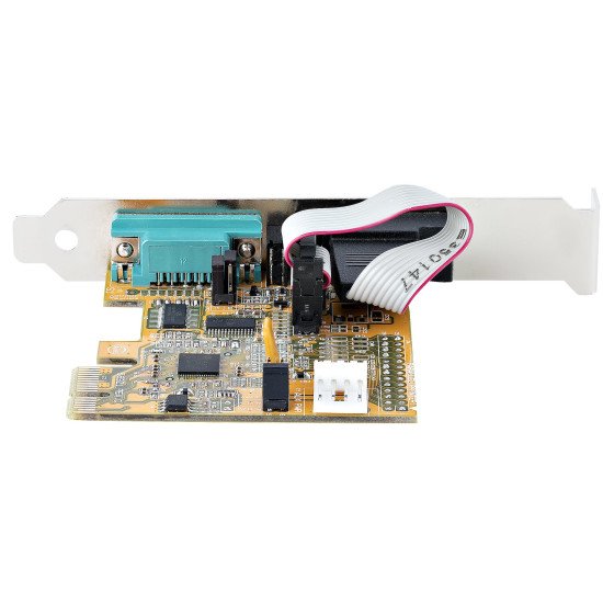 StarTech.com Carte Série PCI Express à 2 ports - Carte d'Extension Série PCIe vers RS232 (DB9) - Adaptateur PCIe avec UART 16C1050, Supports Standard ou Profil Bas - Carte PCIe 2 Ports, Rétention COM, Win et Linux