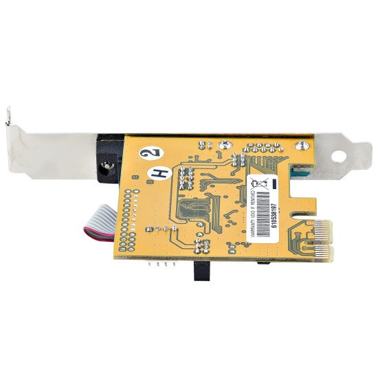 StarTech.com Carte Série PCI Express à 2 ports - Carte d'Extension Série PCIe vers RS232 (DB9) - Adaptateur PCIe avec UART 16C1050, Supports Standard ou Profil Bas - Carte PCIe 2 Ports, Rétention COM, Win et Linux