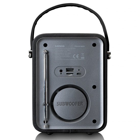 Lenco PDR-051BKSI Radio portable Analogique et numérique Noir