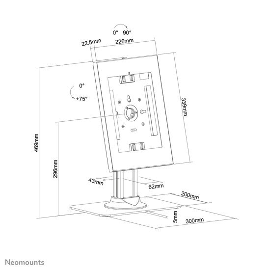 Neomounts by Newstar support de table pour tablettes