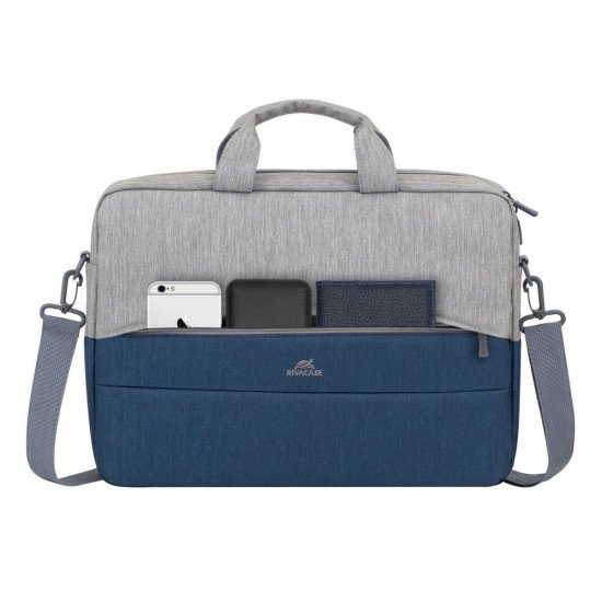 Rivacase 7532 sacoche d'ordinateurs portables 39,6 cm (15.6") Malette Bleu, Gris