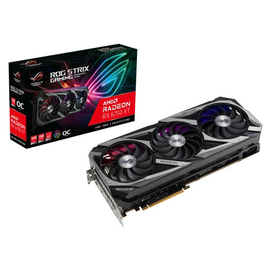 ASUS ROG -STRIX-RX6750XT-O12G-GAMING AMD Radeon RX 6750 XT 12 Go GDDR6 ASUS ROG -STRIX-RX6750XT-O12G-GAMING AMD Radeon RX 6750 XT 12 Go GDDR6
