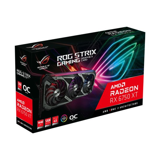 ASUS ROG -STRIX-RX6750XT-O12G-GAMING AMD Radeon RX 6750 XT 12 Go GDDR6 ASUS ROG -STRIX-RX6750XT-O12G-GAMING AMD Radeon RX 6750 XT 12 Go GDDR6
