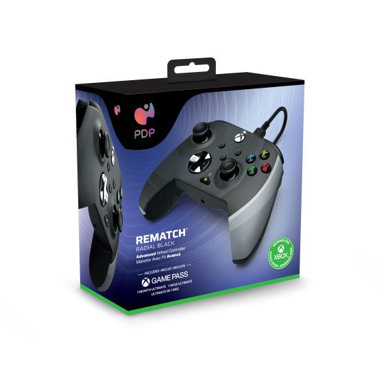 PDP Rematch Noir, Blanc USB Manette de jeu PC, Xbox One, Xbox Series S, Xbox Series X