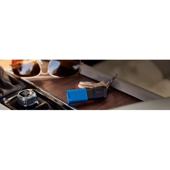 Kingston Technology DataTraveler Exodia M lecteur USB flash 64 Go USB Type-A 3.2 Gen 1 (3.1 Gen 1) Noir, Bleu Kingston Technology DataTraveler Exodia M lecteur USB flash 64 Go USB Type-A 3.2 Gen 1 (3.1 Gen 1) Noir, Bleu