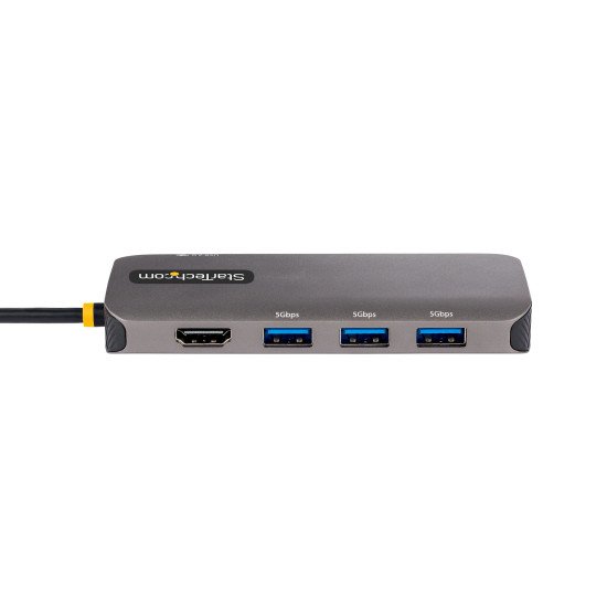 StarTech.com Adaptateur Multiport USB C - Adaptateur USB C vers HDMI 4K 60Hz - Hub USB A 3.2, 5Gbps à 3 ports - 100W Power Delivery PassTrough - Dock USB C avec Câble de 30cm - Station d'accueil PC Portable