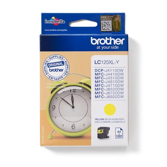 Brother LC125XLY cartouche d'encre 1 pièce(s) Original Jaune Brother LC125XLY cartouche d'encre 1 pièce(s) Original Jaune