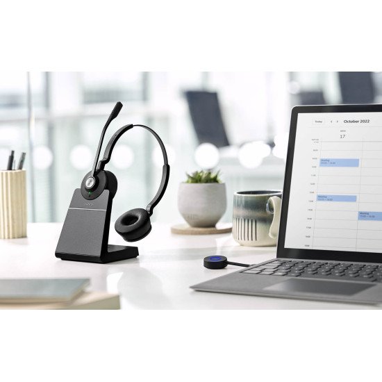 Jabra Engage 55 MS Stereo Casque Sans fil Arceau Bureau/Centre d'appels USB Type-A Noir