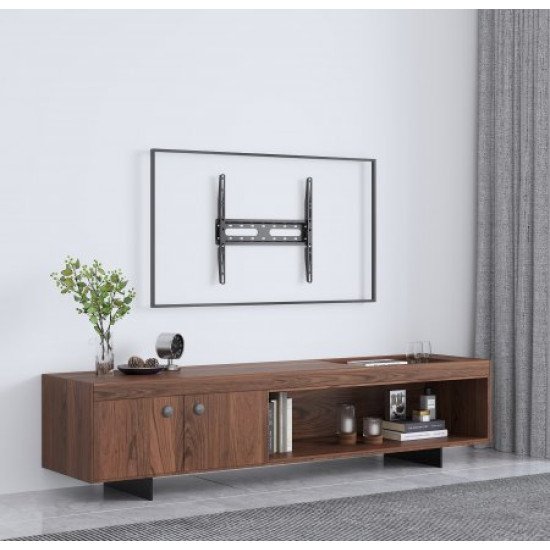 Manhattan Support mural pour TV/moniteurs (fixe, profil bas), écrans 32" à 55", Compatibilité VESA : de 75x75 à 400x400 mm (vérifiez les dimensions des quatre trous de fixation à l'arrière), charge max. 45 kg, noir