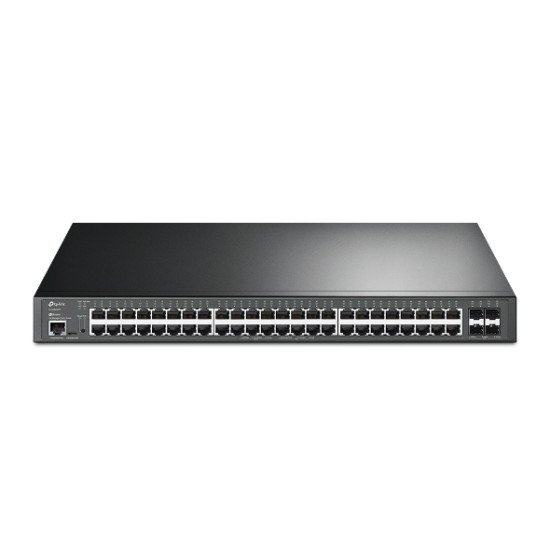 TP-Link TL-SG3452XP JetStream PoE Switch Géré L2+ Gigabit Ethernet (10/100/1000) Connexion Ethernet, supportant l'alimentation via ce port (PoE) 1U Noir