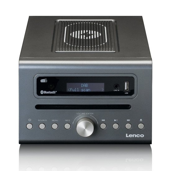 Lenco MC-175SI ensemble audio pour la maison Système micro audio domestique 40 W Argent, Bois