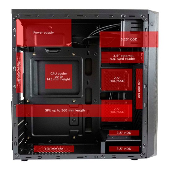 LC-Power 7040B Midi Tower Noir LC-Power 7040B Midi Tower Noir