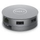 DELL DA305 Avec fil USB 3.2 Gen 2 (3.1 Gen 2) Type-C Argent