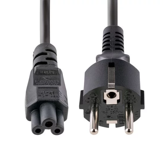 StarTech.com Câble d'Alimentation pour Ordinateur Portable de 3m - Prise EU vers Connecteur C5, 2,5A 250V - Cordon d'Alimentation Clover Leaf/Mickey Mouse - Cordon Alimentation PC Portable StarTech.com Câble d'Alimentation pour Ordinateur Portable de 3m - Prise EU vers Connecteur C5, 2,5A 250V - Cordon d'Alimentation Clover Leaf/Mickey Mouse - Cordon Alimentation PC Portable