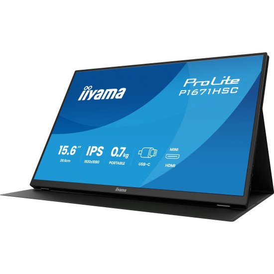 iiyama ProLite P1671HSC-B1 écran PC 39,6 cm (15.6") 1920 x 1080 pixels Full HD LED Noir iiyama ProLite P1671HSC-B1 écran PC 39,6 cm (15.6") 1920 x 1080 pixels Full HD LED Noir