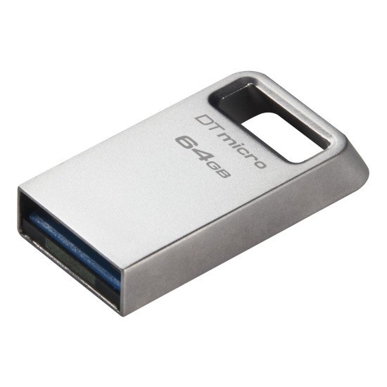 Kingston Technology DataTraveler Micro lecteur USB flash 64 Go USB Type-A 3.2 Gen 1 (3.1 Gen 1) Argent