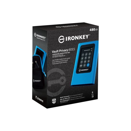 Kingston Technology IronKey Vault Privacy 80 480 Go Bleu