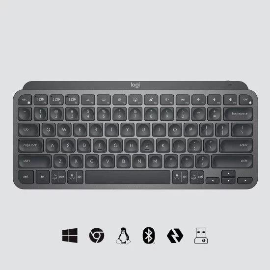 Logitech MX Keys Mini Combo for Business clavier Souris incluse RF sans fil + Bluetooth QWERTY US International Graphite Logitech MX Keys Mini Combo for Business clavier Souris incluse RF sans fil + Bluetooth QWERTY US International Graphite