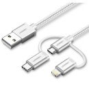 Ugreen 50203 câble USB 1,5 m USB 2.0 USB A USB C/micro-USB B/Lightning Blanc Ugreen 50203 câble USB 1,5 m USB 2.0 USB A USB C/micro-USB B/Lightning Blanc