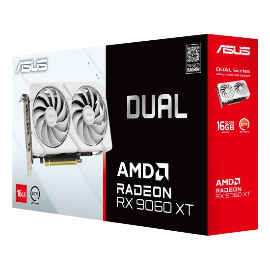 ASUS Dual -RX9060XT-16G-WHITE AMD Radeon RX 9060 XT 16 Go GDDR6