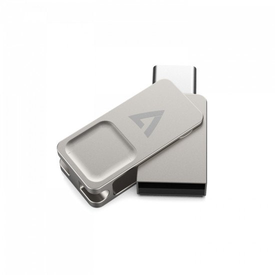 V7 VF3128GTC lecteur USB flash 128 Go USB Type-A / USB Type-C 3.2 Gen 1 (3.1 Gen 1) Argent