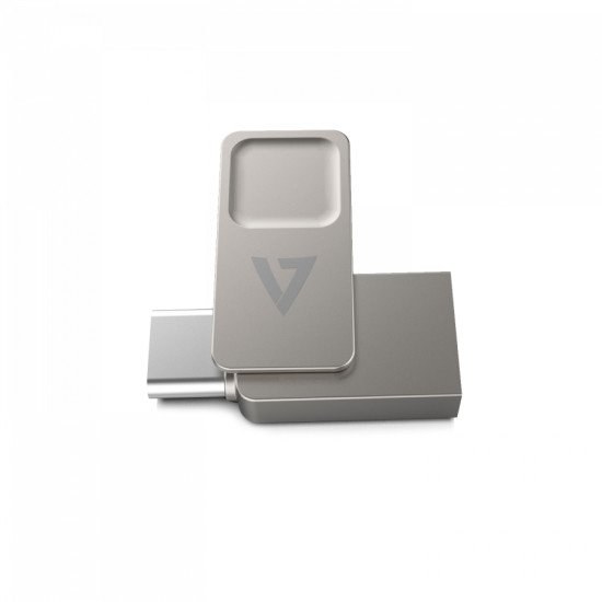 V7 VF364GTC lecteur USB flash 64 Go USB Type-A / USB Type-C 3.2 Gen 1 (3.1 Gen 1) Argent