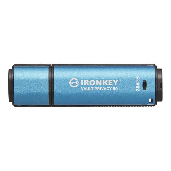 Kingston Technology IronKey Vault Privacy 50 lecteur USB flash 256 Go USB Type-A 3.2 Gen 1 (3.1 Gen 1) Bleu