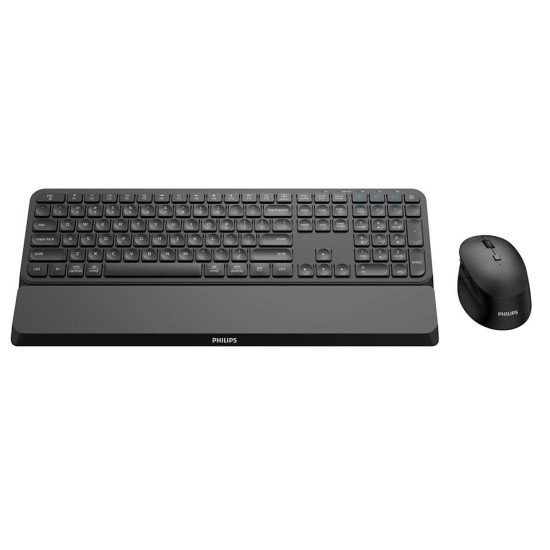 Philips 6000 series SPT6607B/00 clavier Souris incluse RF sans fil + Bluetooth Anglais américain Noir