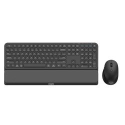 Philips 6000 series SPT6607B/00 clavier Souris incluse RF sans fil + Bluetooth Anglais américain Noir