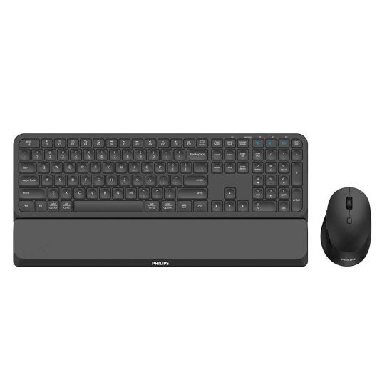 Philips 6000 series SPT6607B/00 clavier Souris incluse RF sans fil + Bluetooth Anglais américain Noir