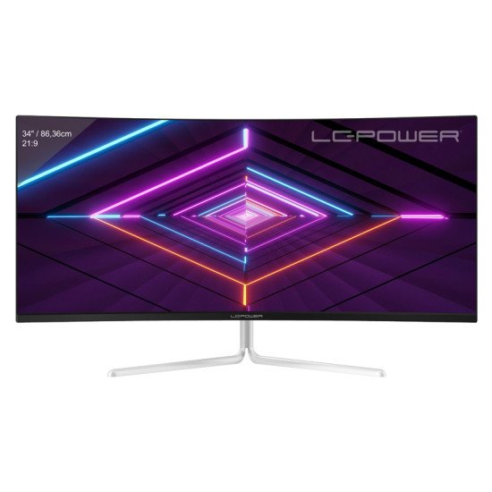 LC-Power LC-M34-UWQHD-100-C-V3 écran PC 86,4 cm (34") 3440 x 1440 pixels UltraWide Quad HD LCD Blanc