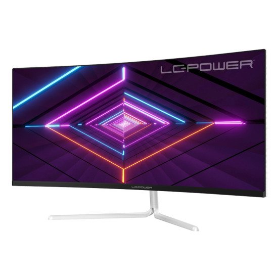 LC-Power LC-M34-UWQHD-100-C-V3 écran PC 86,4 cm (34") 3440 x 1440 pixels UltraWide Quad HD LCD Blanc