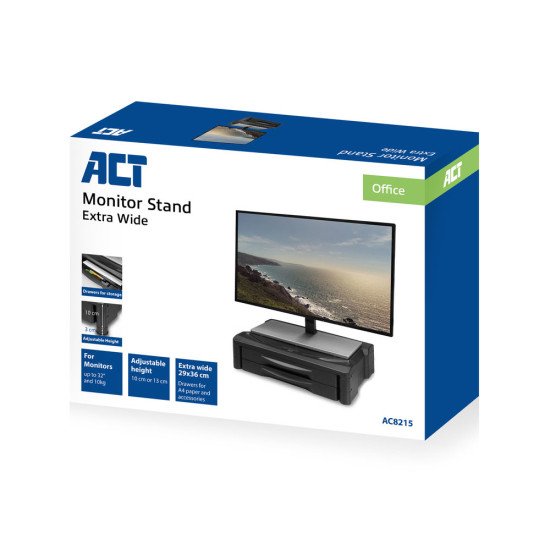 ACT AC8215 support d'écran plat pour bureau 81,3 cm (32") Autonome Noir