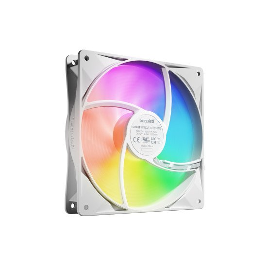 be quiet! Light Wings LX 140 mm PWM | Ventilateur PC ARGB White high-speed, Pack de 3